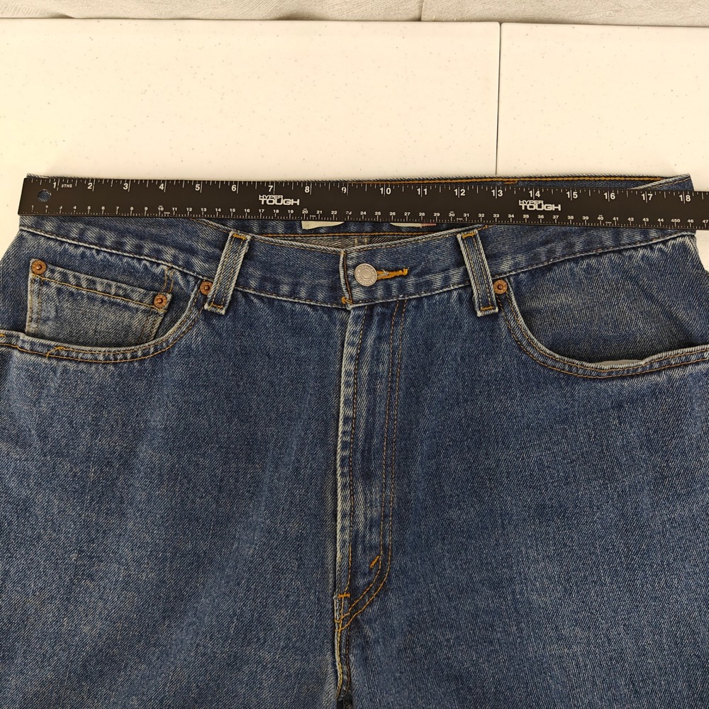 Levi 550 Jeans Mens 38x34 "36x32.5 Actual" Blue Relaxed Fit Tapered Leg Denim - Picture 7 of 11